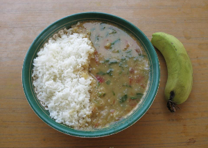 mon rice dahl banana